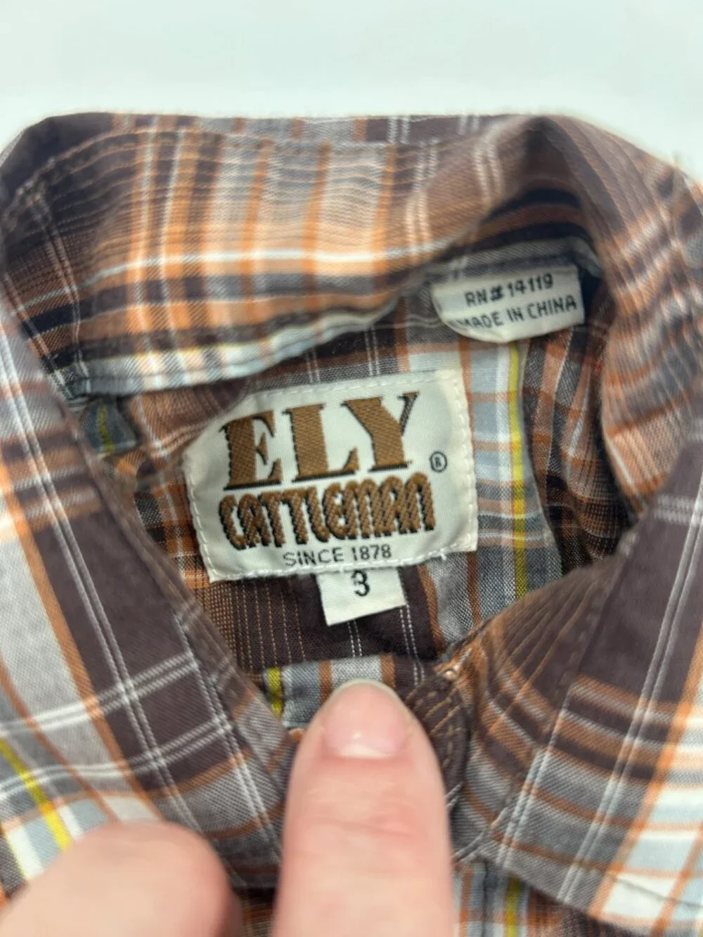 Ely Cattleman Youth/Toddler Long Sleeve Plaid Pearl Snap Western Shirt Size 3